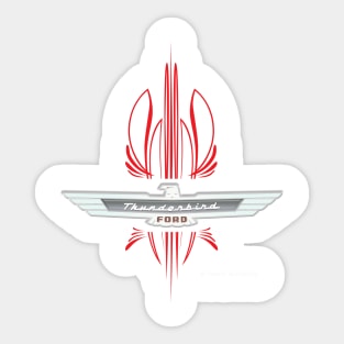 Thunderbird Emblem with Pinstripes Sticker